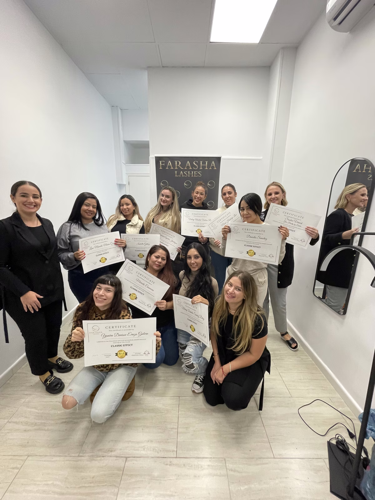 Trabajo profesional de extensiones de pestañas